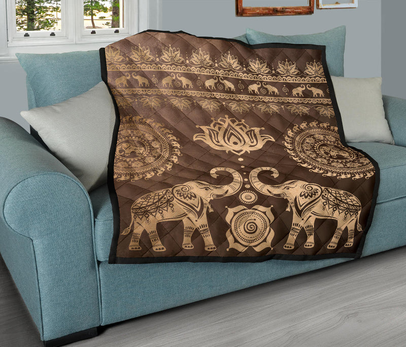 Brown Mandala Premium Quilt