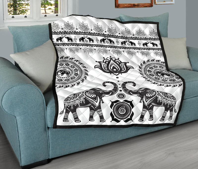 White Mandala Premium Quilt