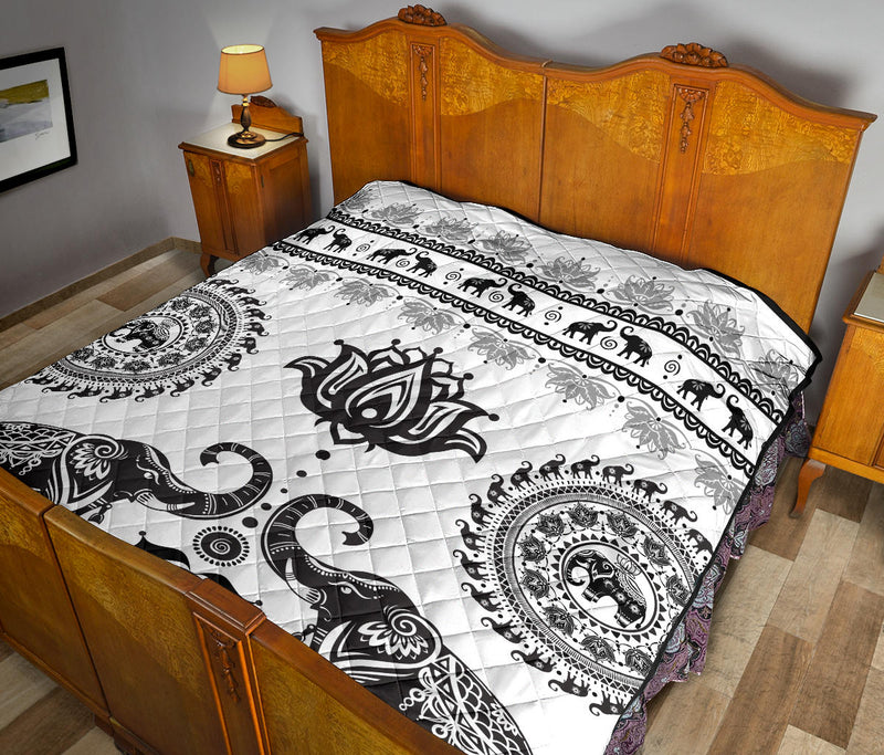 White Mandala Premium Quilt