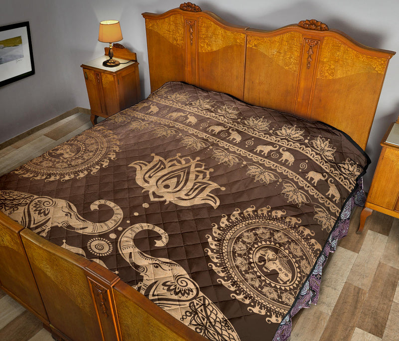 Brown Mandala Premium Quilt