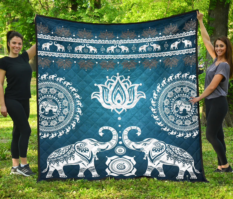 Blue Mandala Premium Quilt