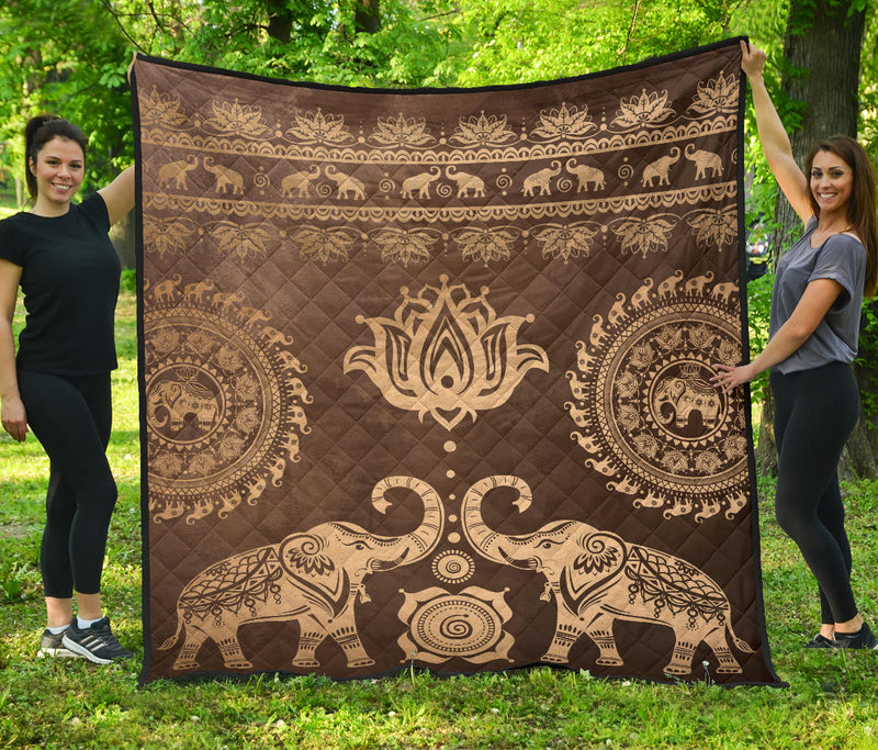 Brown Mandala Premium Quilt