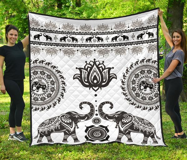 White Mandala Premium Quilt