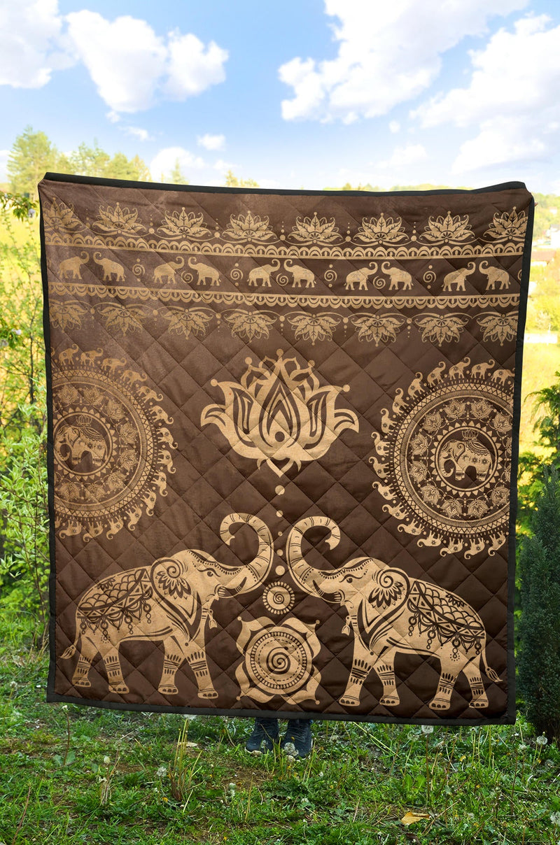 Brown Mandala Premium Quilt