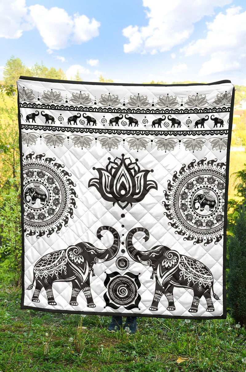 White Mandala Premium Quilt