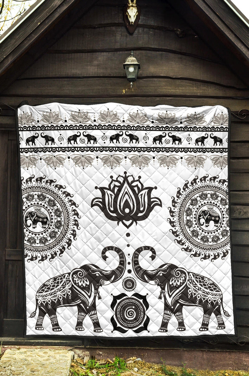 White Mandala Premium Quilt