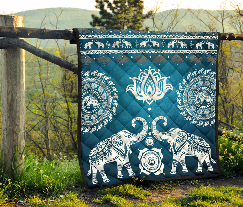 Blue Mandala Premium Quilt