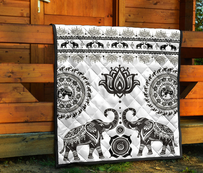 White Mandala Premium Quilt