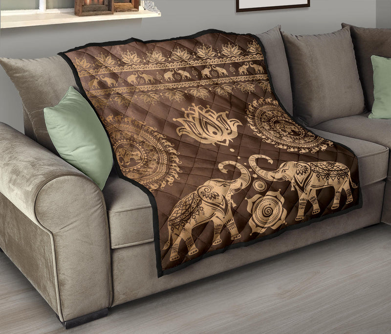 Brown Mandala Premium Quilt