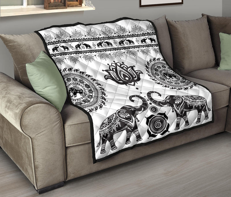 White Mandala Premium Quilt