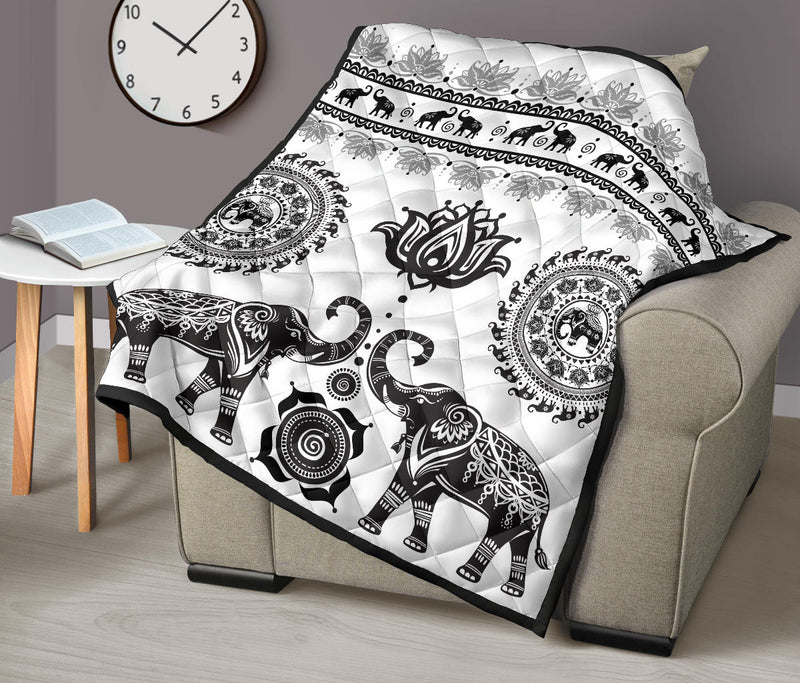 White Mandala Premium Quilt